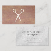 Haare Stylist Silver Scissors Ernennung Terminkarte (Vorne/Hinten)