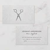 Haare Stylist Silver Scissors Ernennung Terminkarte (Vorne/Hinten)