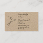 Haare Stylistische Schere Chic Modern Simple Line  Visitenkarte (Rückseite)