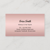 Haare Stylistische Schere Fohlen Rose Gold Treuepu Treuekarte (Rückseite)