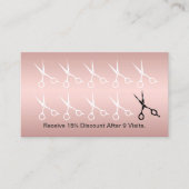 Haare Stylistische Schere Fohlen Rose Gold Treuepu Treuekarte (Vorderseite)