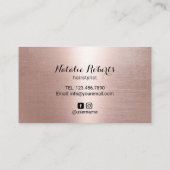 Haare Treppe Rose Gold Salon Lounge Treuekarte (Rückseite)