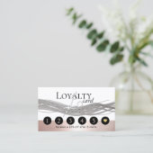 Haare Treppe Rose Gold Salon Lounge Treuekarte (Stehend Vorderseite)