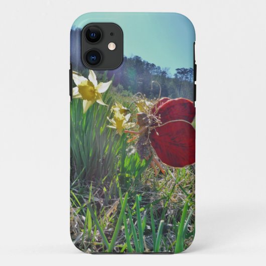 Haare und gelbe Blumen Case-Mate iPhone Hülle (Rückseite)