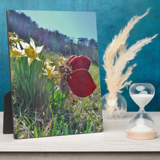 Haare und gelbe Blumen Fotoplatte (Seite)