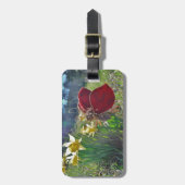 Haare und gelbe Blumen Gepäckanhänger (Vorderseite vertikal)