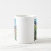 Haare und gelbe Blumen Kaffeetasse (Mittel)