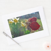 Haare und gelbe Blumen Rechteckiger Aufkleber (Umschlag)