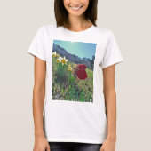 Haare und gelbe Blumen T-Shirt (Vorderseite)