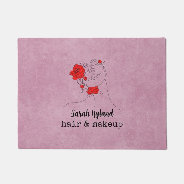 Haare und Make-up Fußmatte (Vorderseite)