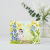 Haare und Schmetterlinge Postkarte (Stehend Vorderseite)