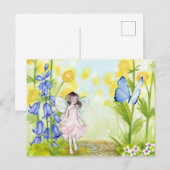 Haare und Schmetterlinge Postkarte (Vorne/Hinten)