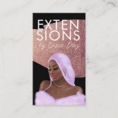 Haare Wig Erweiterungen Braid Salon Script Pink Go Visitenkarte (Vorderseite)
