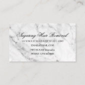 Haarentfernung Klinik Rose Gold Marmor Visitenkarte (Rückseite)