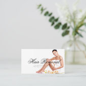 Haarentfernung Klinik Rose Gold Marmor Visitenkarte (Stehend Vorderseite)