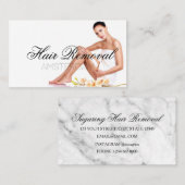 Haarentfernung Klinik Rose Gold Marmor Visitenkarte (Vorne/Hinten)