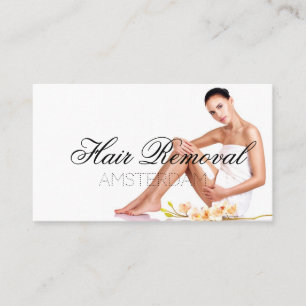 Haarentfernung Klinik Rose Gold Marmor Visitenkarte