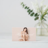 Haarentfernung Klinik Rose Gold Marmor Visitenkarte (Stehend Vorderseite)