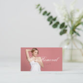 Haarentfernung Klinik Rose Gold Marmor Visitenkarte (Stehend Vorderseite)