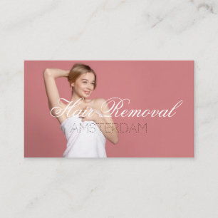 Haarentfernung Klinik Rose Gold Marmor Visitenkarte