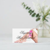 Haarentfernung Klinik Rose Gold Marmor Visitenkarte (Stehend Vorderseite)