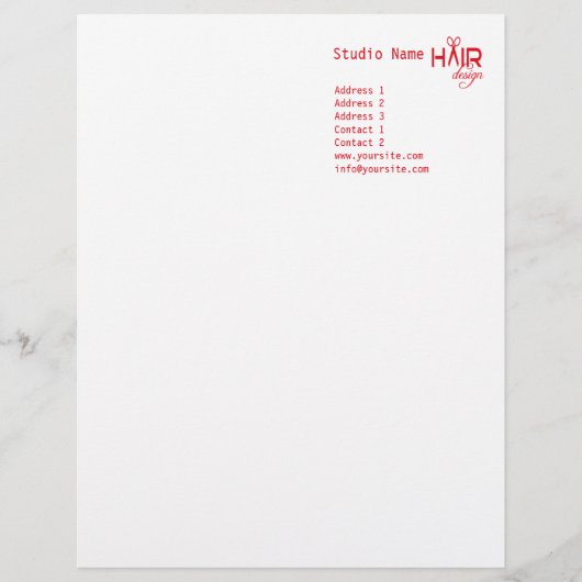 Haarentwürfe 1 - Briefkopf (Vorderseite)