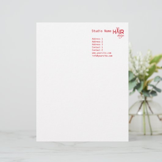 Haarentwürfe 1 - Briefkopf (Stehend Vorderseite)