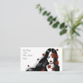 Haarentwürfe Visitenkarte (Stehend Vorderseite)