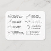 HAAREXTENSIONSKARTE (orange) Visitenkarte (Rückseite)