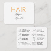 HAAREXTENSIONSKARTE (orange) Visitenkarte (Vorne/Hinten)