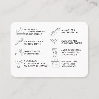 HAAREXTENSIONSKARTE (rosa) Visitenkarte