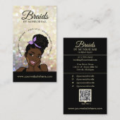 Haarfahne/Braide/Braiding/Salon - QR-Code/Logo Visitenkarte (Vorne/Hinten)