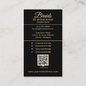 Haarfahne/Braide/Braiding/Salon - QR-Code/Logo Visitenkarte (Rückseite)