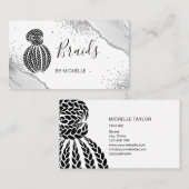 Haarfahne, Haarsalon für Haarfräsen, Silberfresser Visitenkarte (Vorne/Hinten)