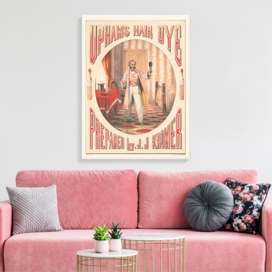 Haarfärbemittel, Circa 1864 Leinwanddruck (Insitu (Wohnzimmer))