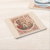 Haarfärbemittel, Circa 1864 Rechteckiger Pappuntersetzer (angewinkelt)