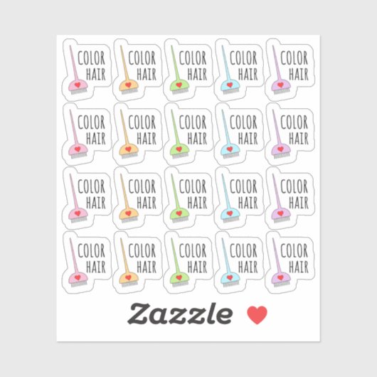 Haarfärbemittel Erinnerung Färben Haar Mini Bujo P Aufkleber (Blatt)