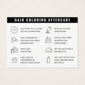 Haarfärbung Moderne Haarfärbekarte Aftercare Card (Rückseite)