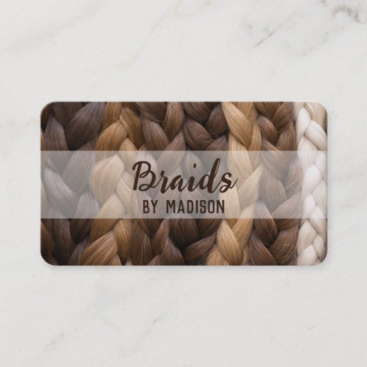 Haarflechten Visitenkarte (Vorderseite)
