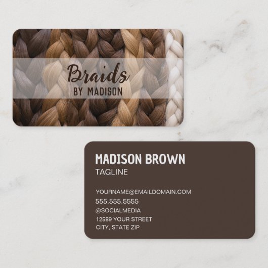 Haarflechten Visitenkarte (Vorne/Hinten)