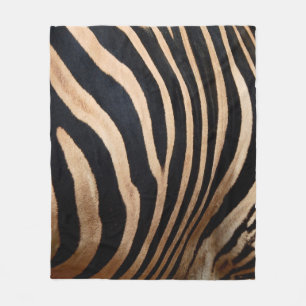 Haarhaut aus Zebraskin, Tier, Hintergrund, schwarz Fleecedecke
