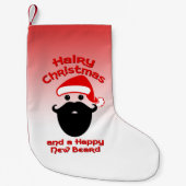 Haariges Weihnachten, glücklicher neuer Bart Kleiner Weihnachtsstrumpf (Vorderseite)