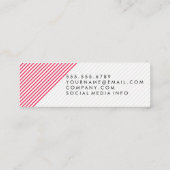 Haarklappen und Streifen Mini Visitenkarte (Rückseite)