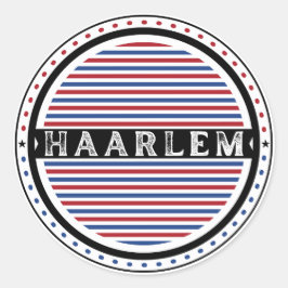 Haarlem City Pride Emblem – Dutch Identity Runder Aufkleber
