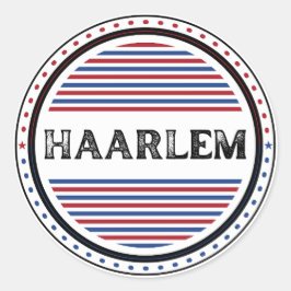 Haarlem City Pride Emblem – Niederländische Identi Runder Aufkleber