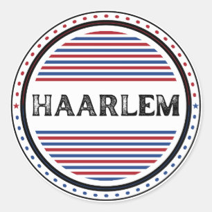 Haarlem City Pride Emblem – Niederländische Identi Runder Aufkleber