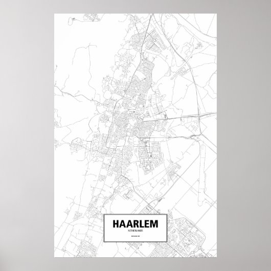 Haarlem, Niederlande (schwarz auf weiß) Poster (Vorne)