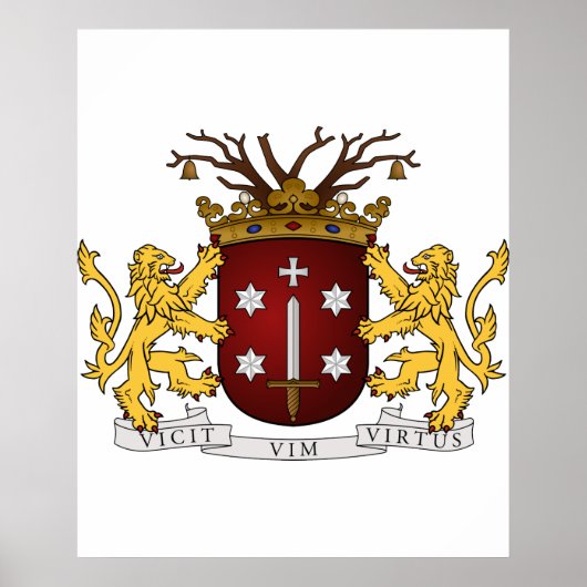 Haarlem wapen, Niederlande Poster (Vorne)