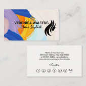 Haarlogo | Artistic Brush Strokes Treuekarte (Vorne/Hinten)