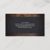 Haarlogo | Leather Wood Visitenkarte (Rückseite)